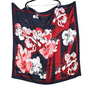 SETRMS 100% Silk Multi Color Patterned Square Large Scarf